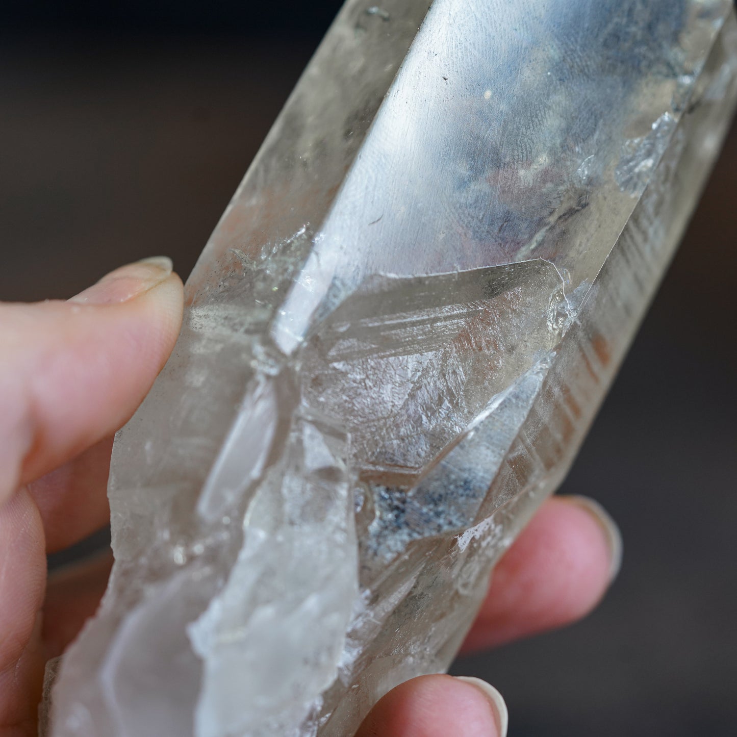 Black Chlorite Quartz Point