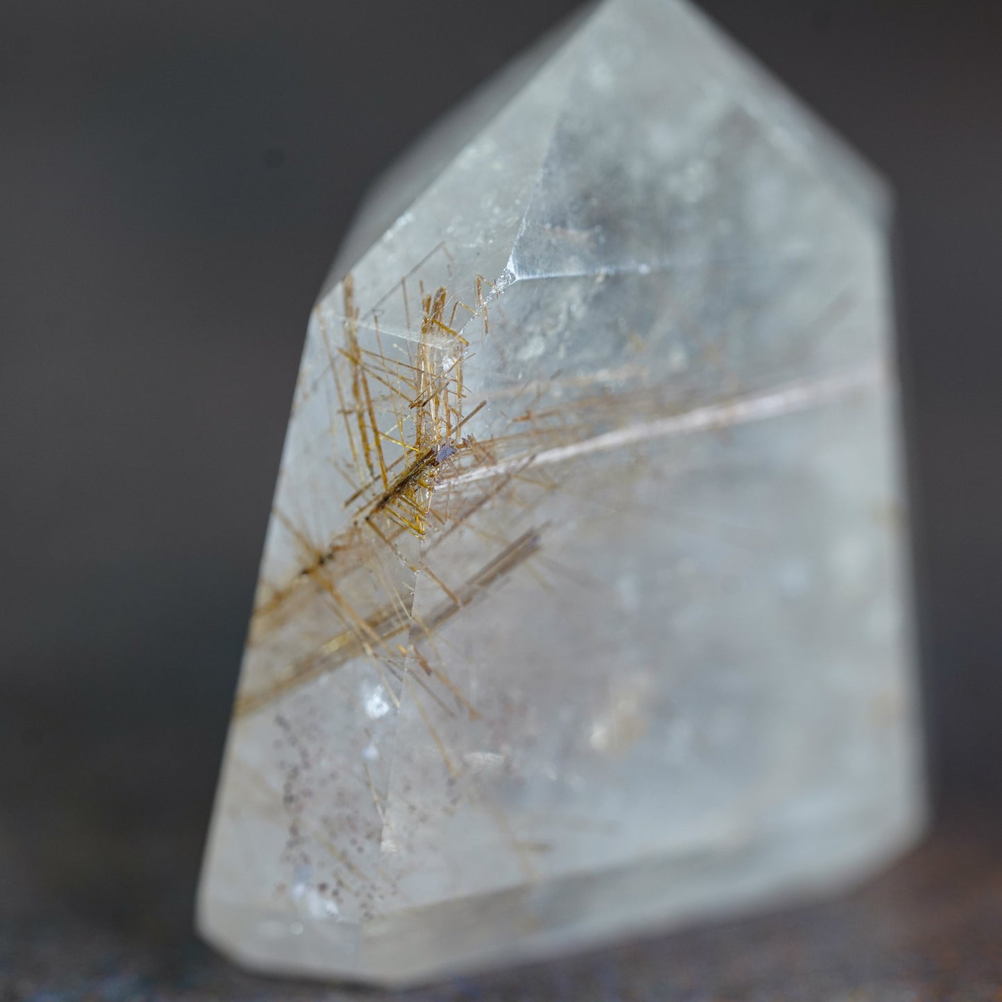 Auric Glow Golden Rutilated Quartz Tower