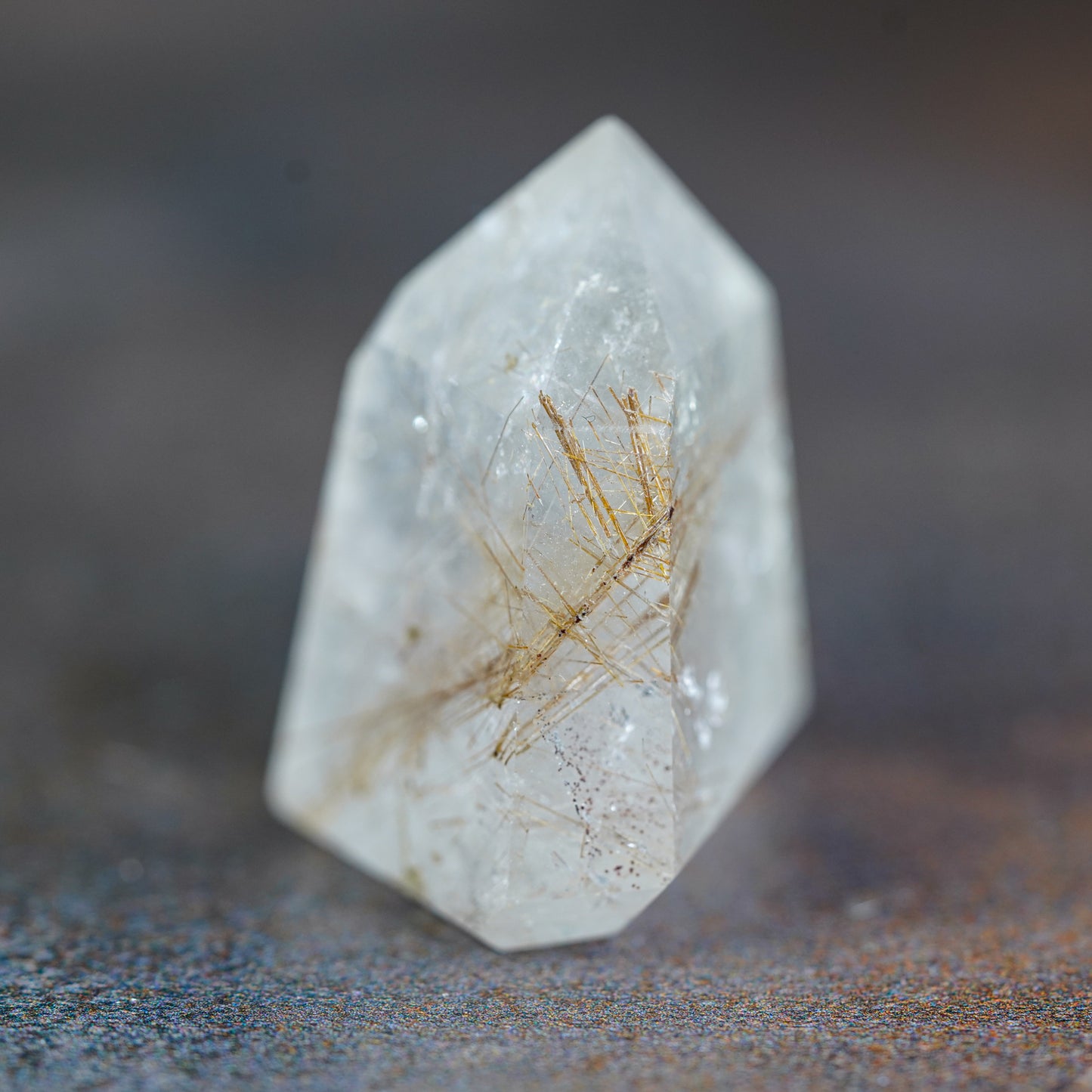 Auric Glow Golden Rutilated Quartz Tower
