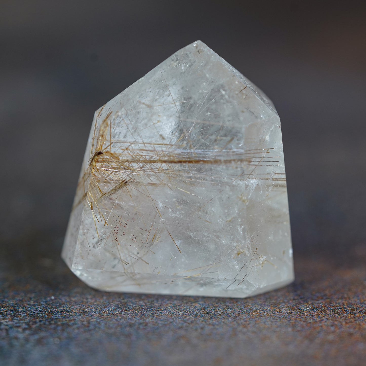 Auric Glow Golden Rutilated Quartz Tower