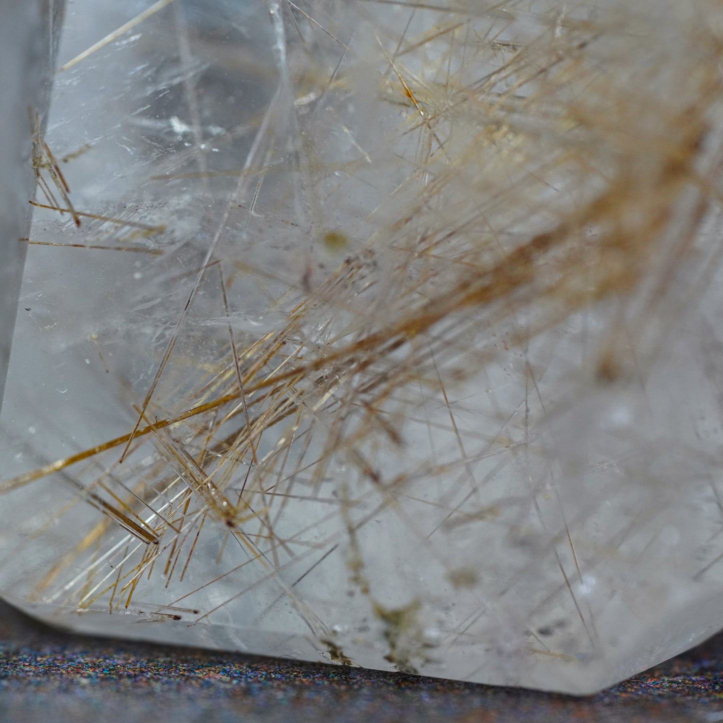 Auric Glow Golden Rutilated Quartz Tower