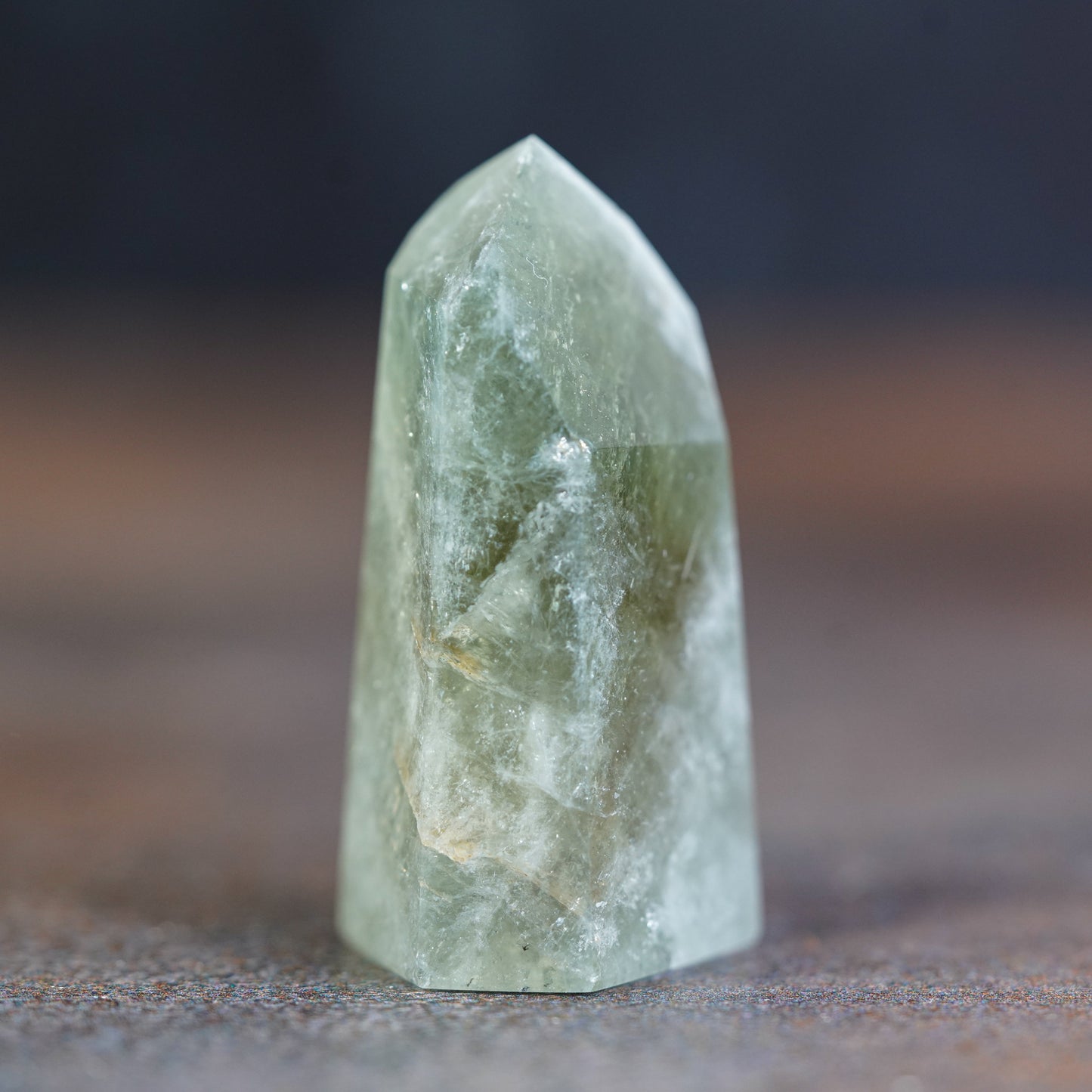 Natural Green Prasiolite Tower