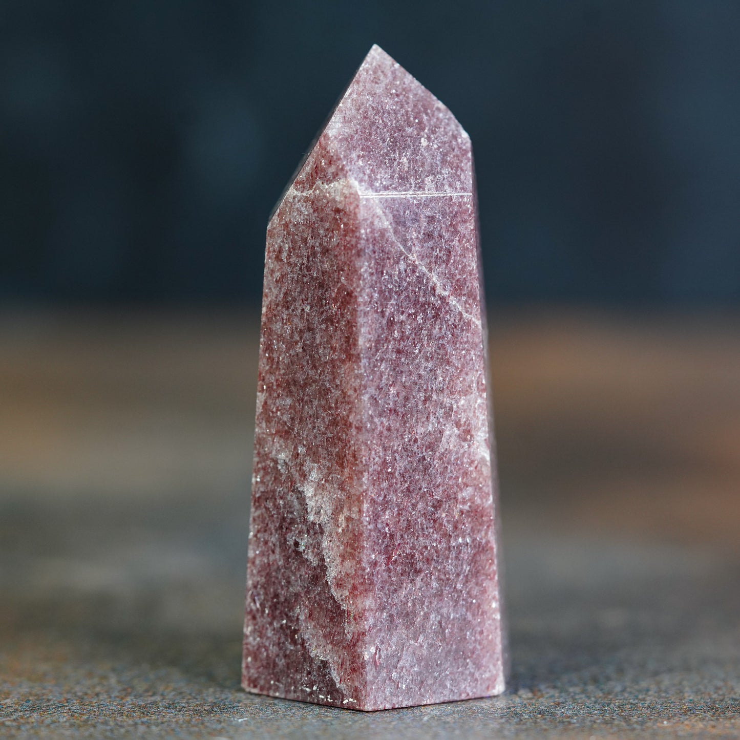 Sweet Berry Apex Small Strawberry Quartz Tower