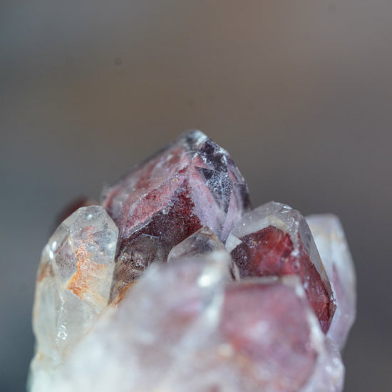 Red Hematite Phantom Quartz Crystals