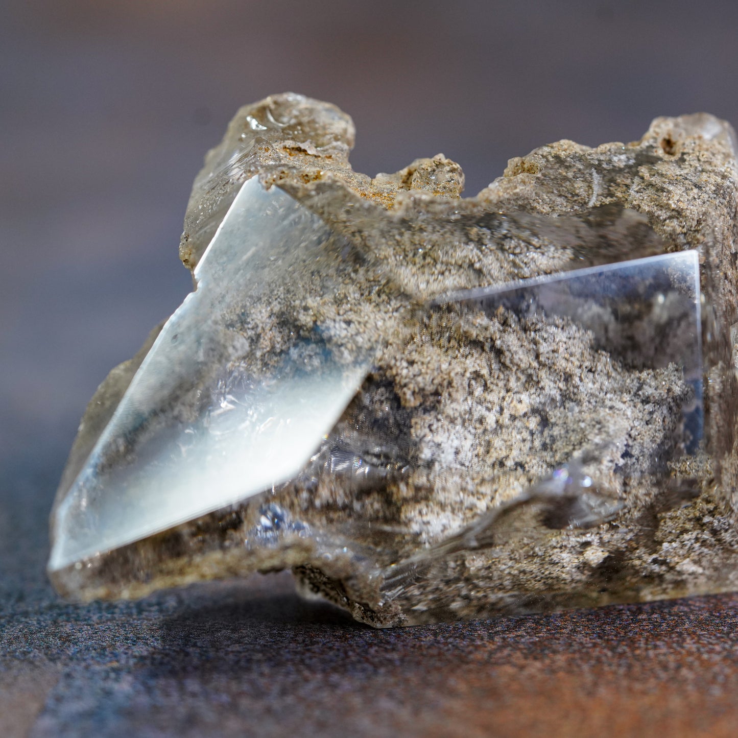 Primordial Natura Raw Polished Garden Quartz Point - Essence of the Ancient Earth