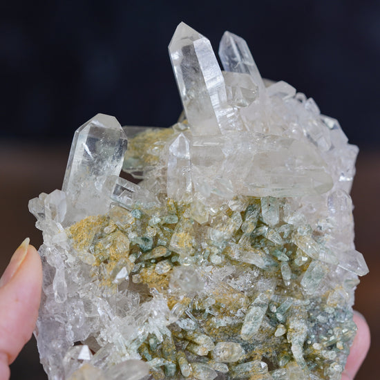 Luminous Himalayan Quartz Cluster - A Shimmering Tapestry of Crystals