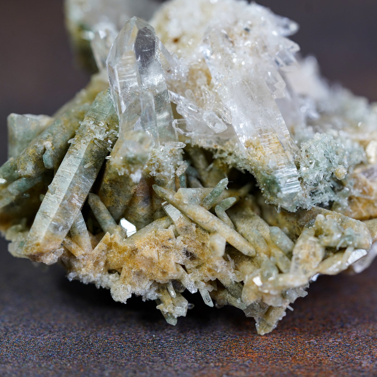 Double Terminated Green Himalayan Quartz High Quality Cluster