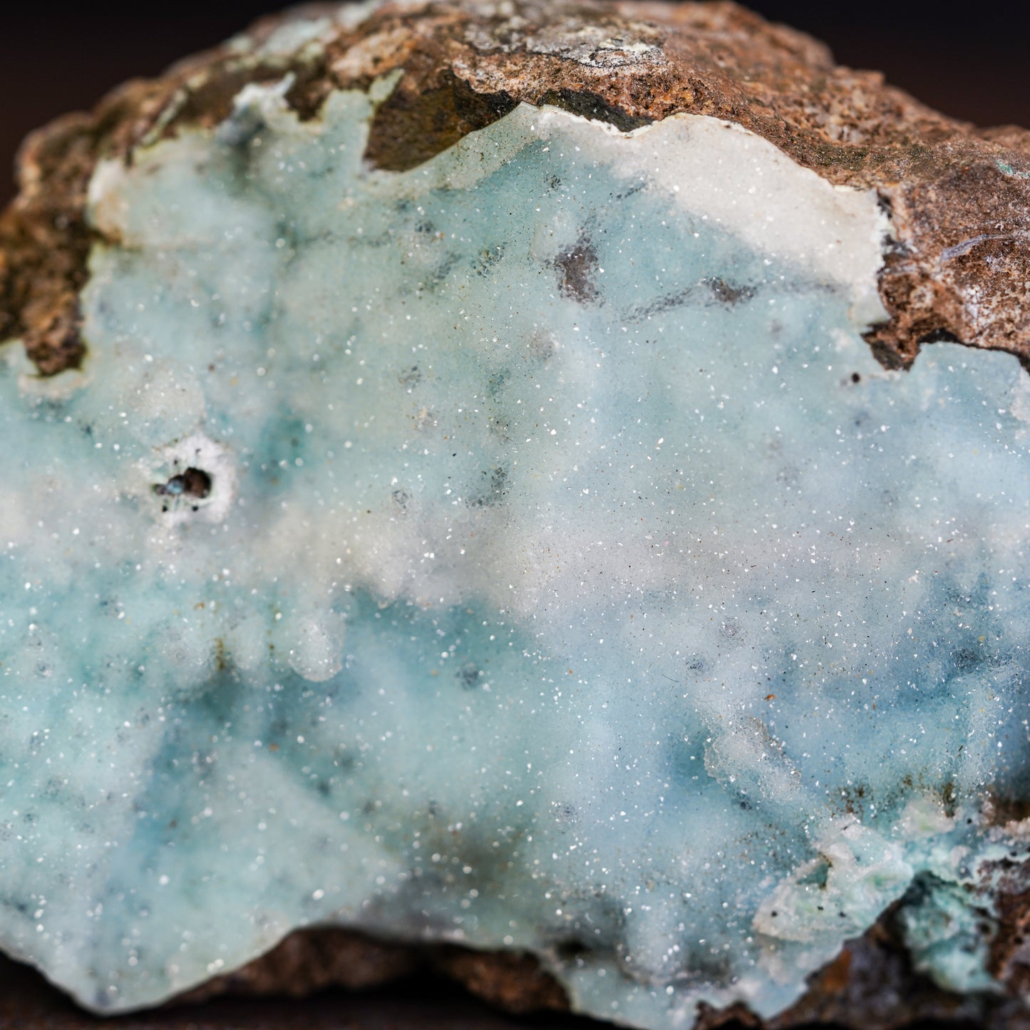 Heavenly White Druzy Chrysocolla Gemstone - Sparkling Serenity Stone