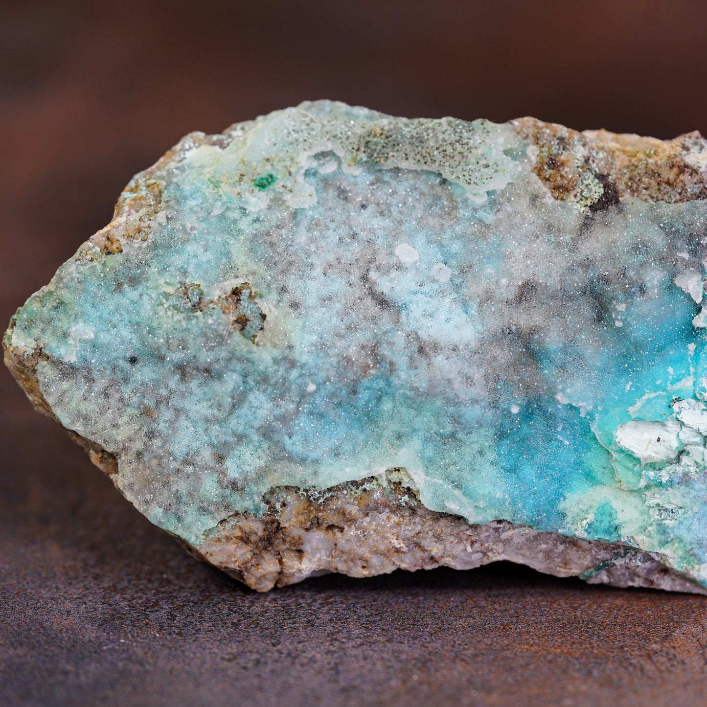 Raw Chrysocolla Druzy Gemstone - Natural Turquoise Textured Treasure