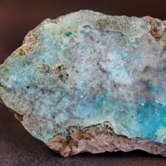 Raw Chrysocolla Druzy Gemstone - Natural Turquoise Textured Treasure