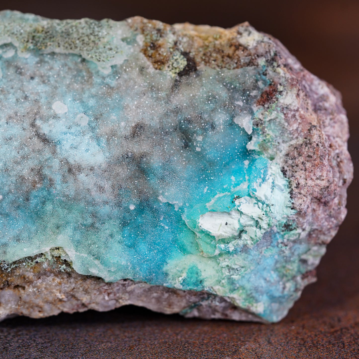 Raw Chrysocolla Druzy Gemstone - Natural Turquoise Textured Treasure