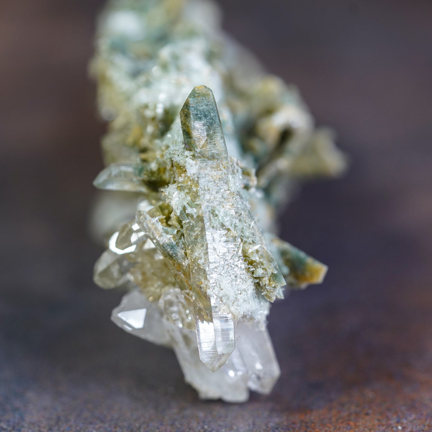 Majestic Himalayan Green Quartz Crystal Cluster