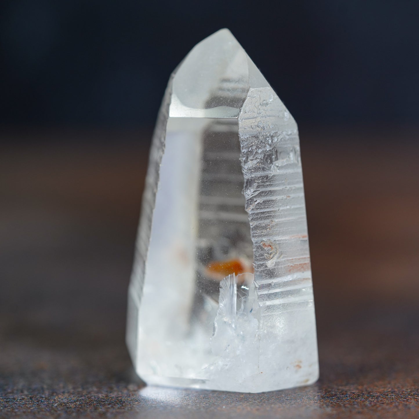 Hematite-Infused Lemurian Quartz Point