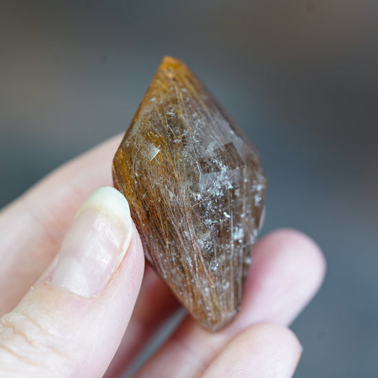 Golden Threads Rutilated Garden Quartz Point