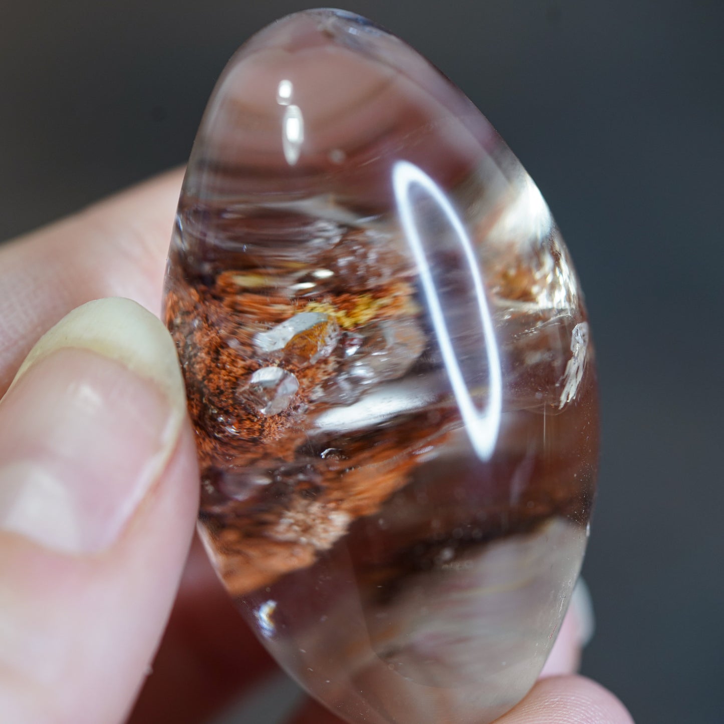 Hematite Garden Quartz Lens with Multiple Penetrator Crystals