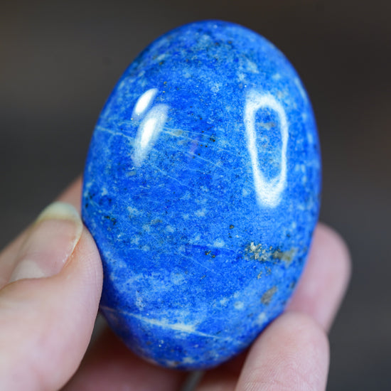 Lapis Lazuli Palmstone with Pyrite