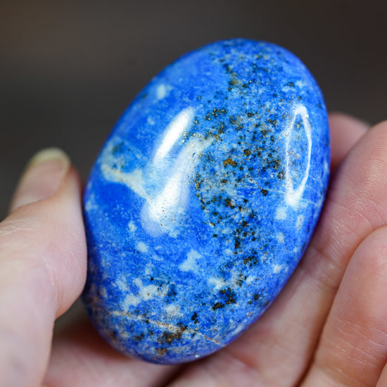 Lapis Lazuli Palmstone with Pyrite