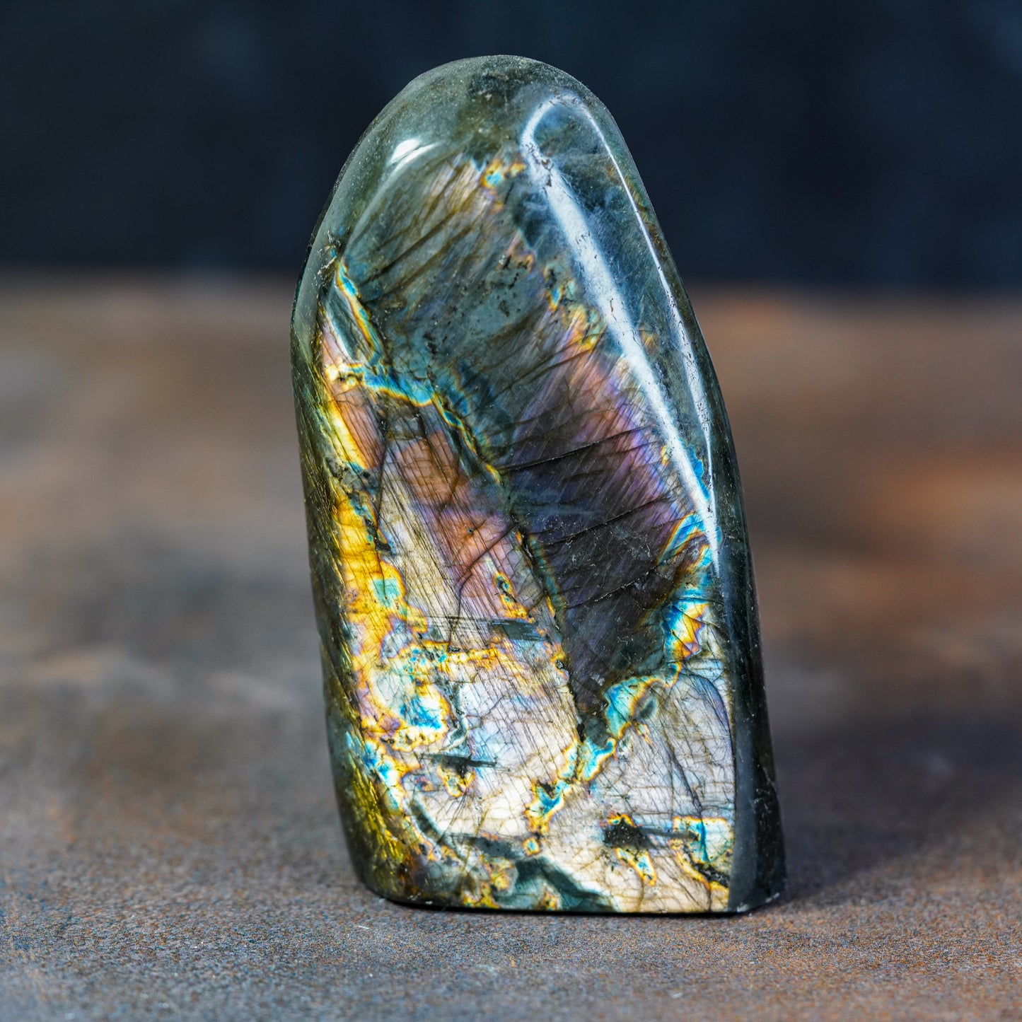 Skyline Edge Tall Thin Labradorite Freeform