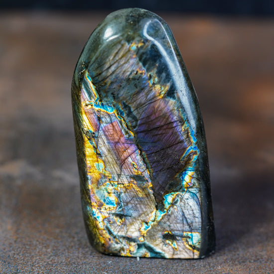 Skyline Edge Tall Thin Labradorite Freeform