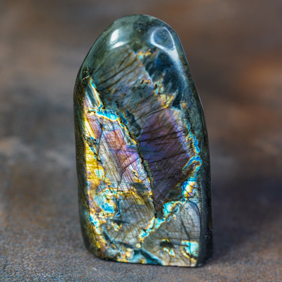 Skyline Edge Tall Thin Labradorite Freeform