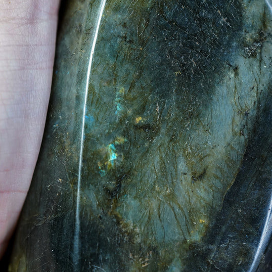 Skyline Edge Tall Thin Labradorite Freeform