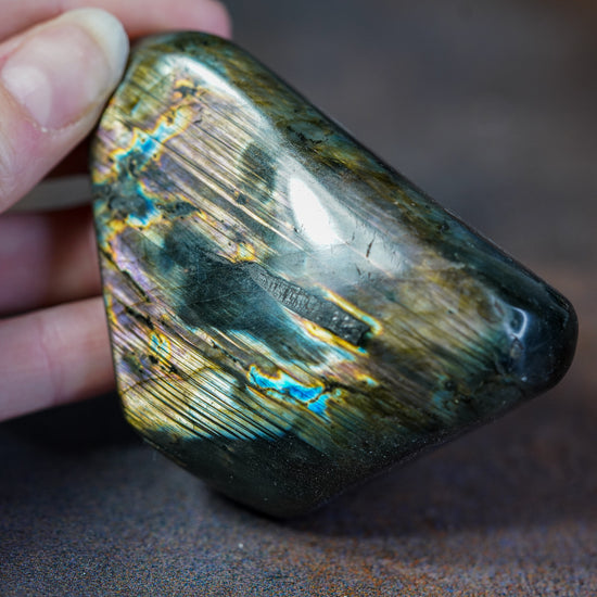 Iridescence Nest Small Freeform Labradorite Rutiles