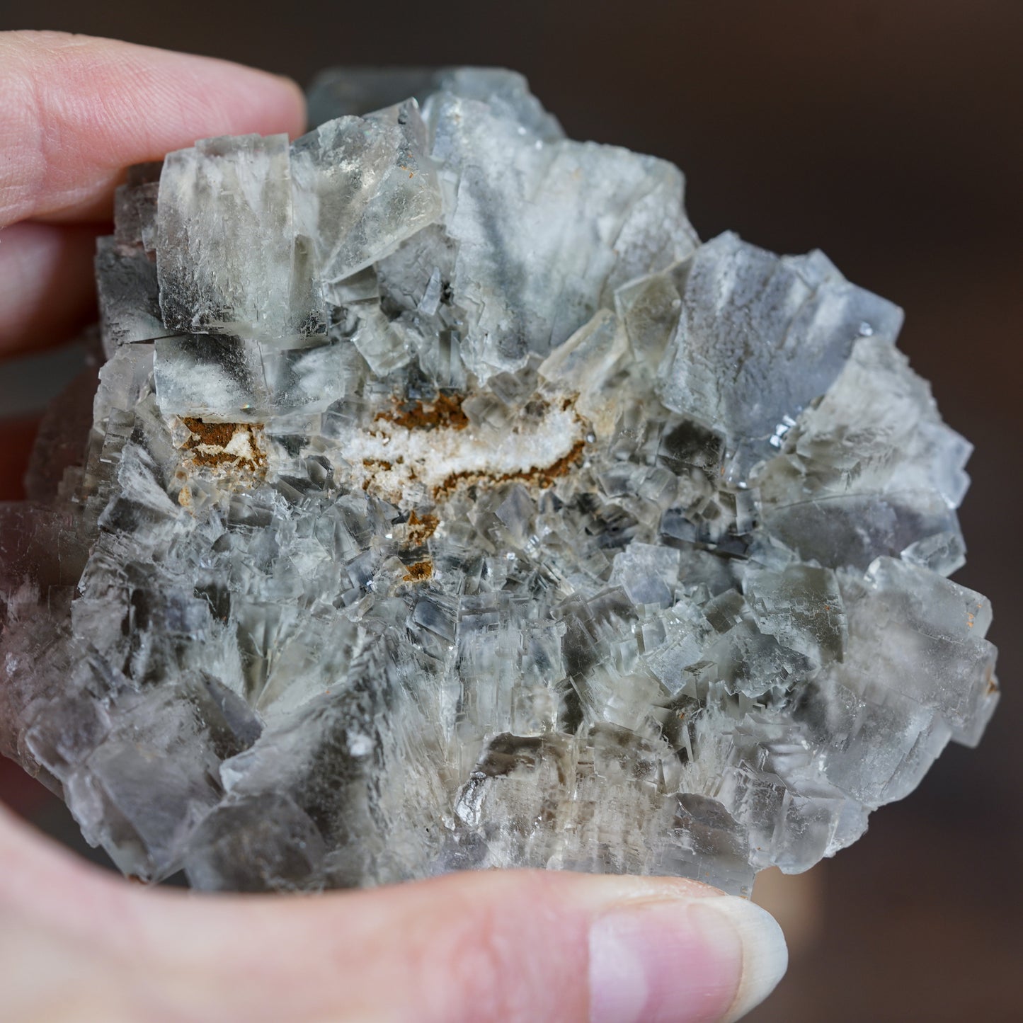 Grey and Purple Fluorite Crystal Cluster - Purple Rain Pocket - Lady Annabella Mine, Weardale, England