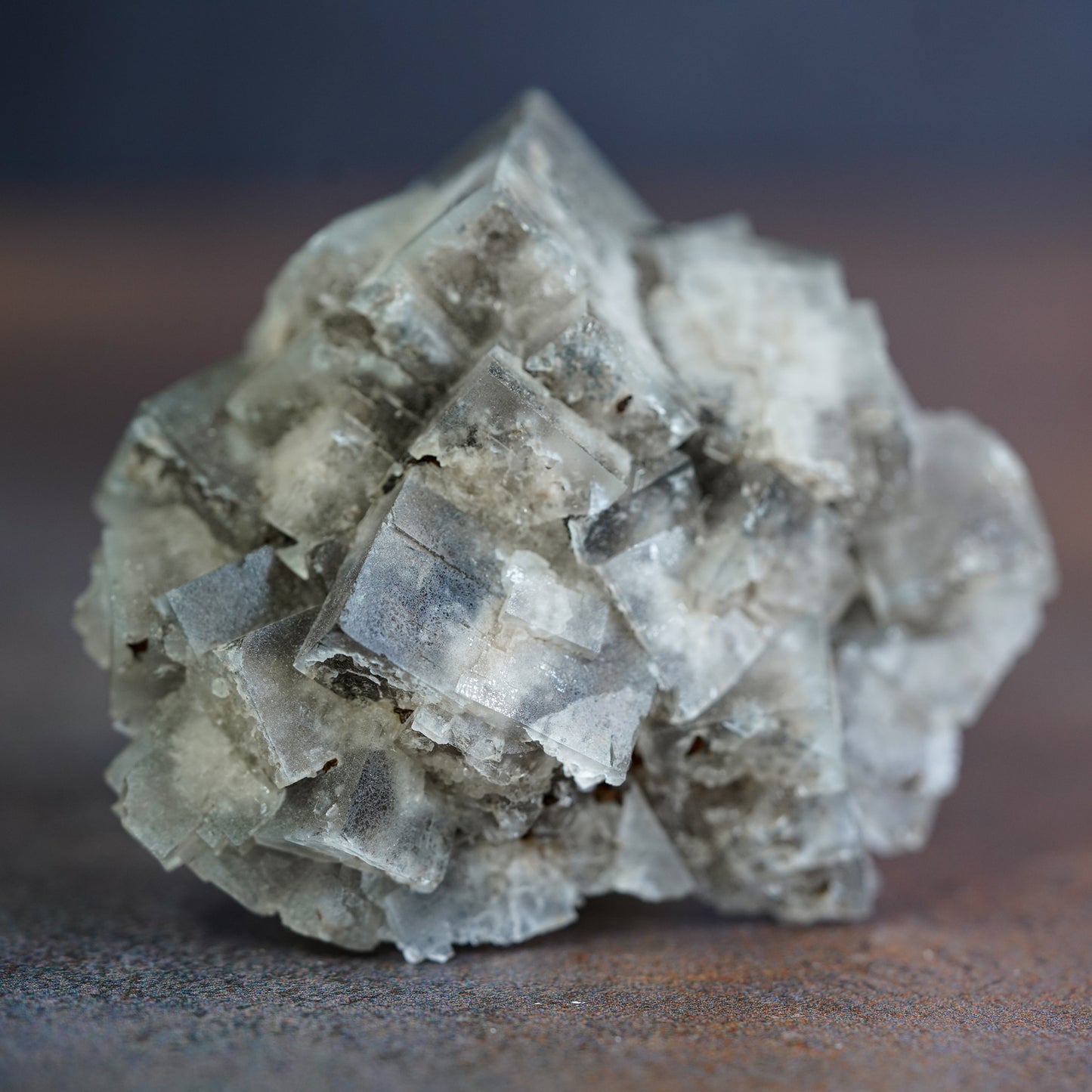 Grey and Purple Fluorite Crystal Cluster - Purple Rain Pocket - Lady Annabella Mine, Weardale, England