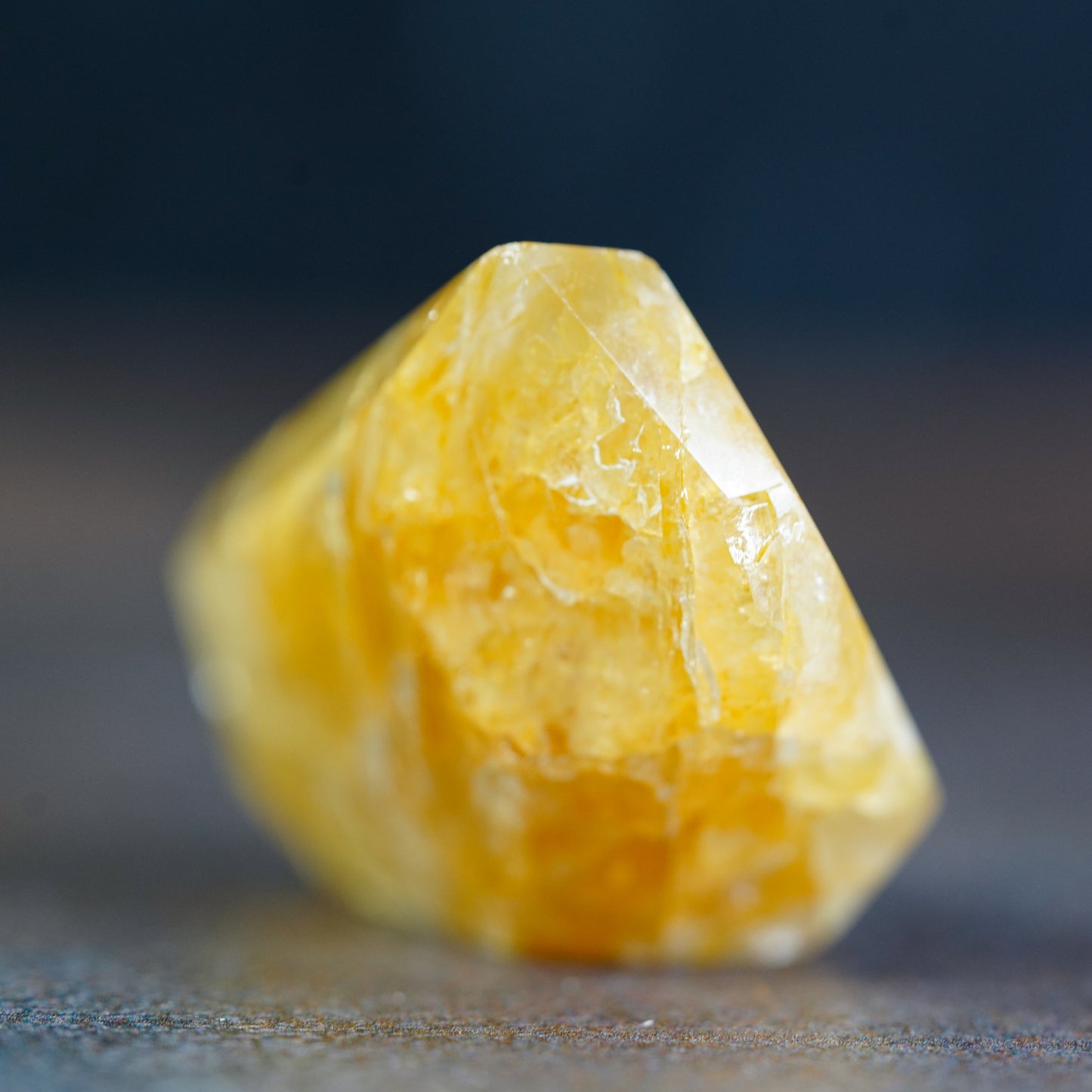 Yellow and orange Golden Healer Quartz Freeform Crystal