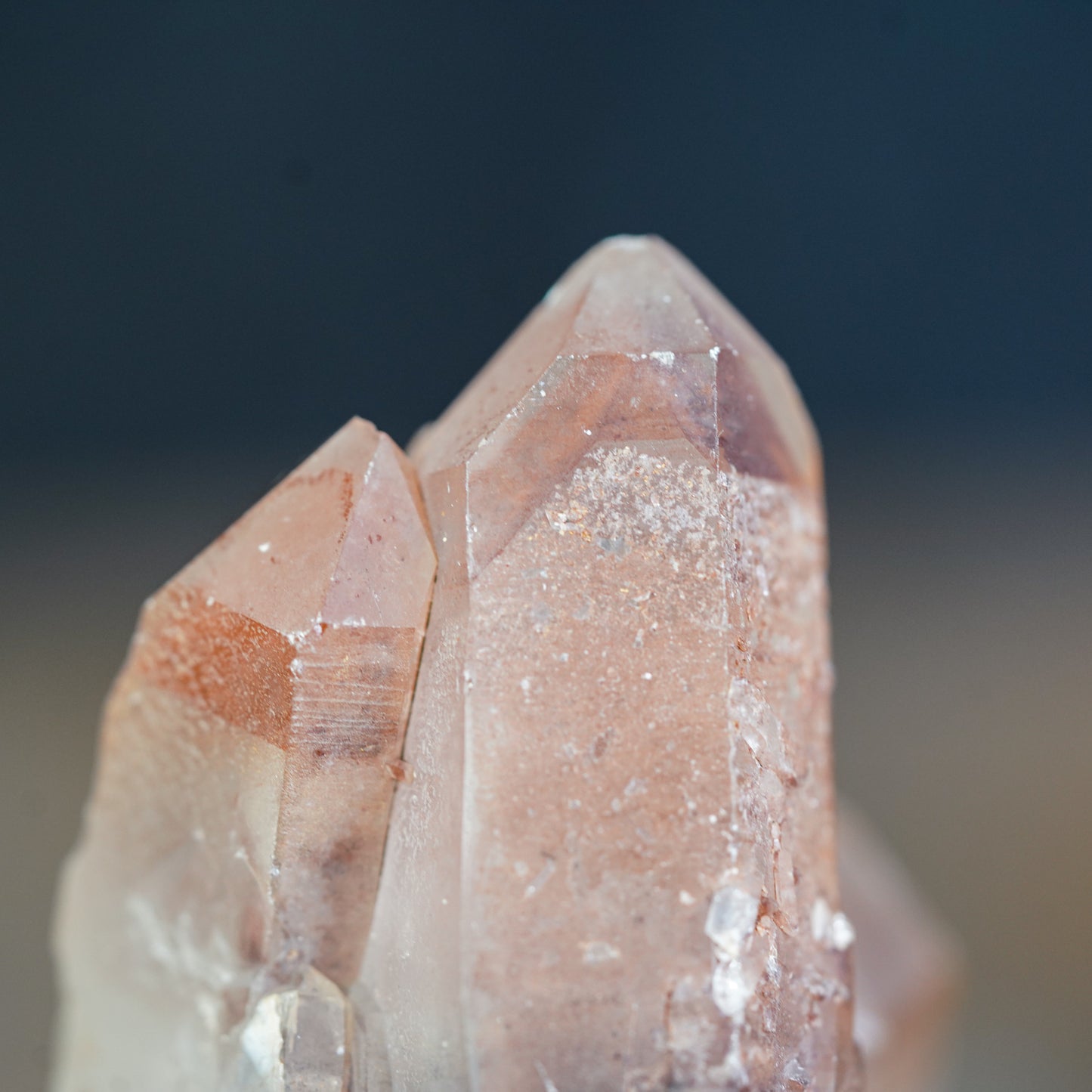 Red Hematite Phantom Quartz Cluster - Self-Standing