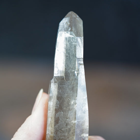 Smokey Quartz Point with Chisel Point Twin