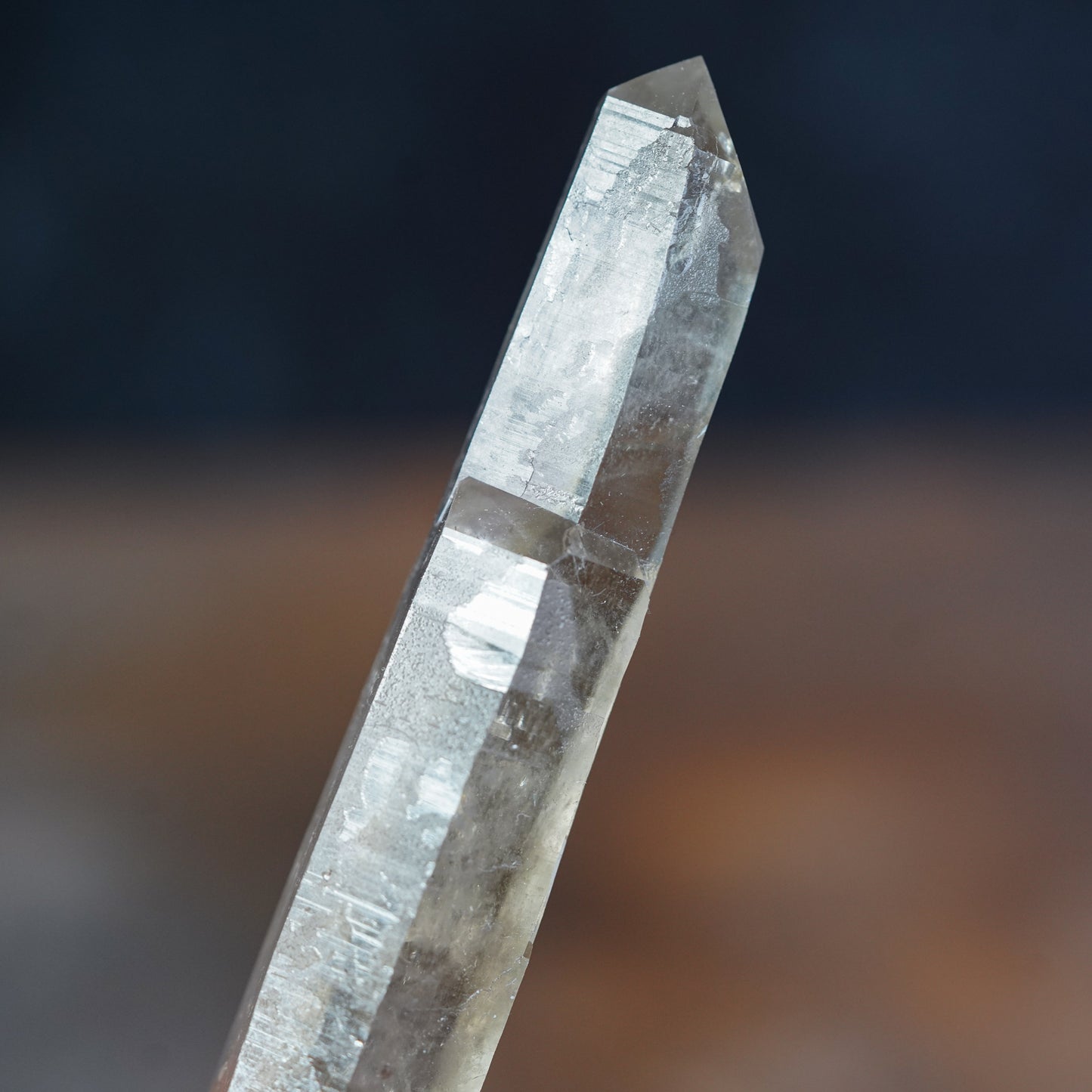 Smokey Quartz Point with Chisel Point Twin