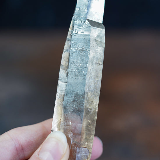 Smokey Quartz Point with Chisel Point Twin