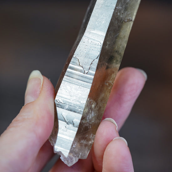 Smokey Quartz Point with Chisel Point Twin