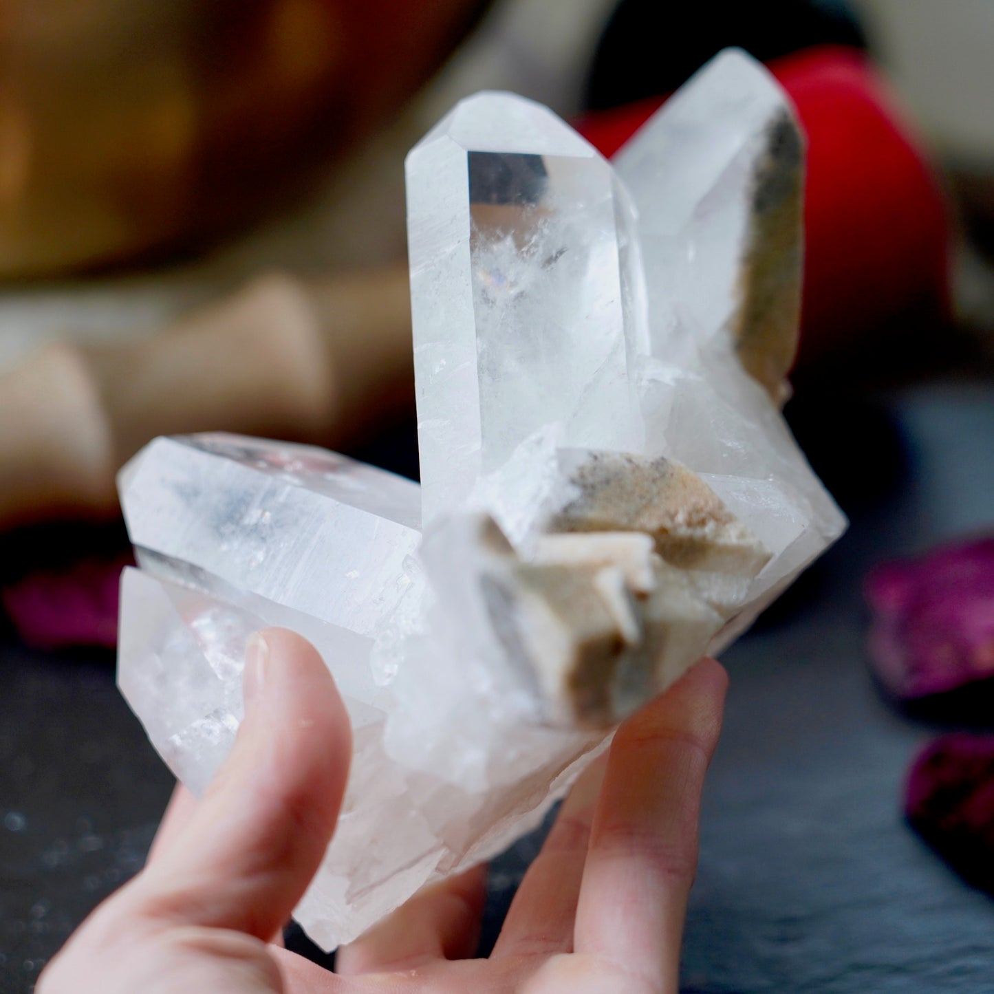 Lemurian Quartz Cluster with Chlorite Inclusions of Universal Awareness
