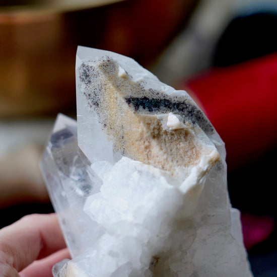 Lemurian Quartz Cluster with Chlorite Inclusions of Universal Awareness